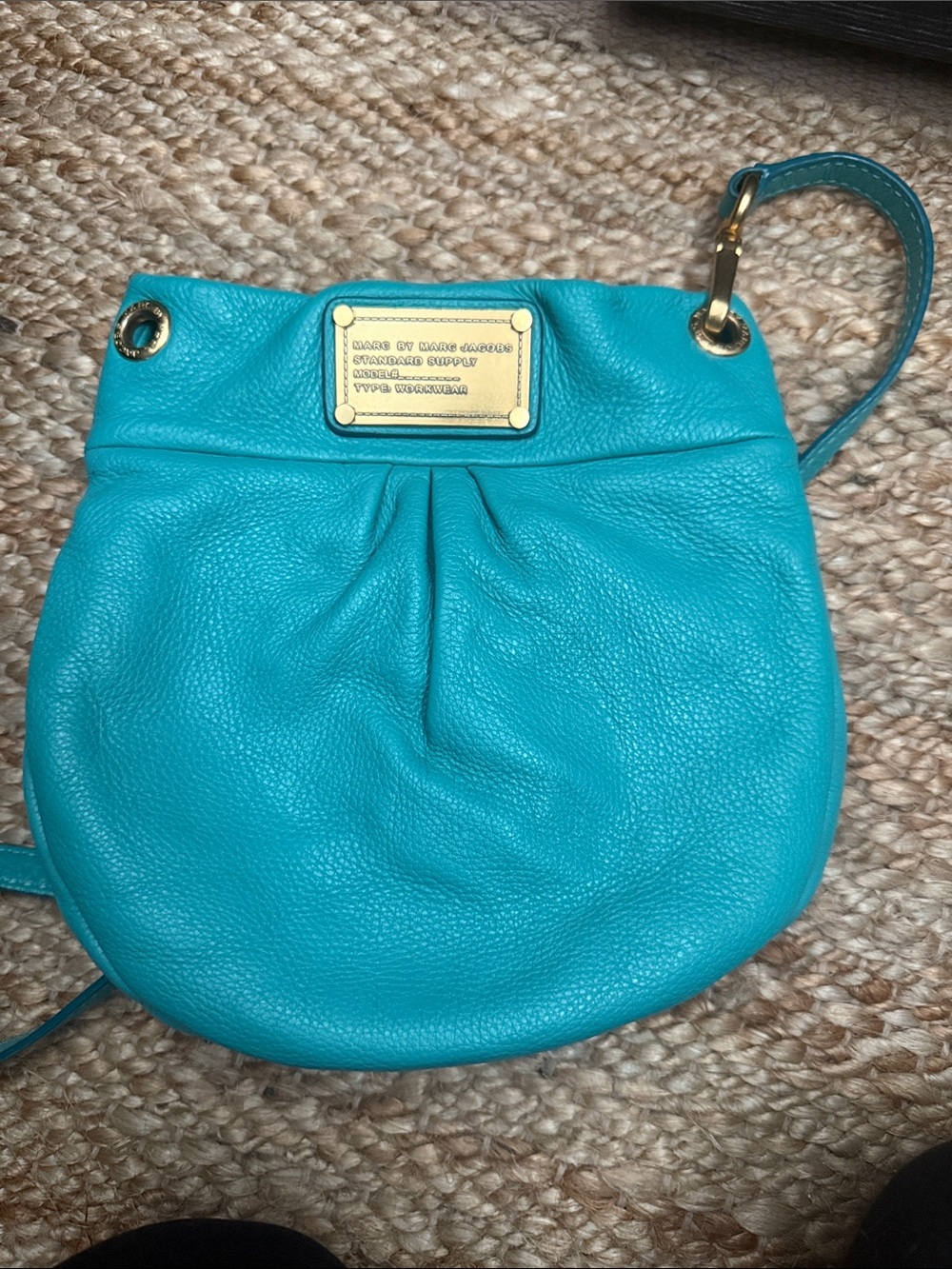 Marc by Marc Jacobs Teal Pebbled Leather Crossbody